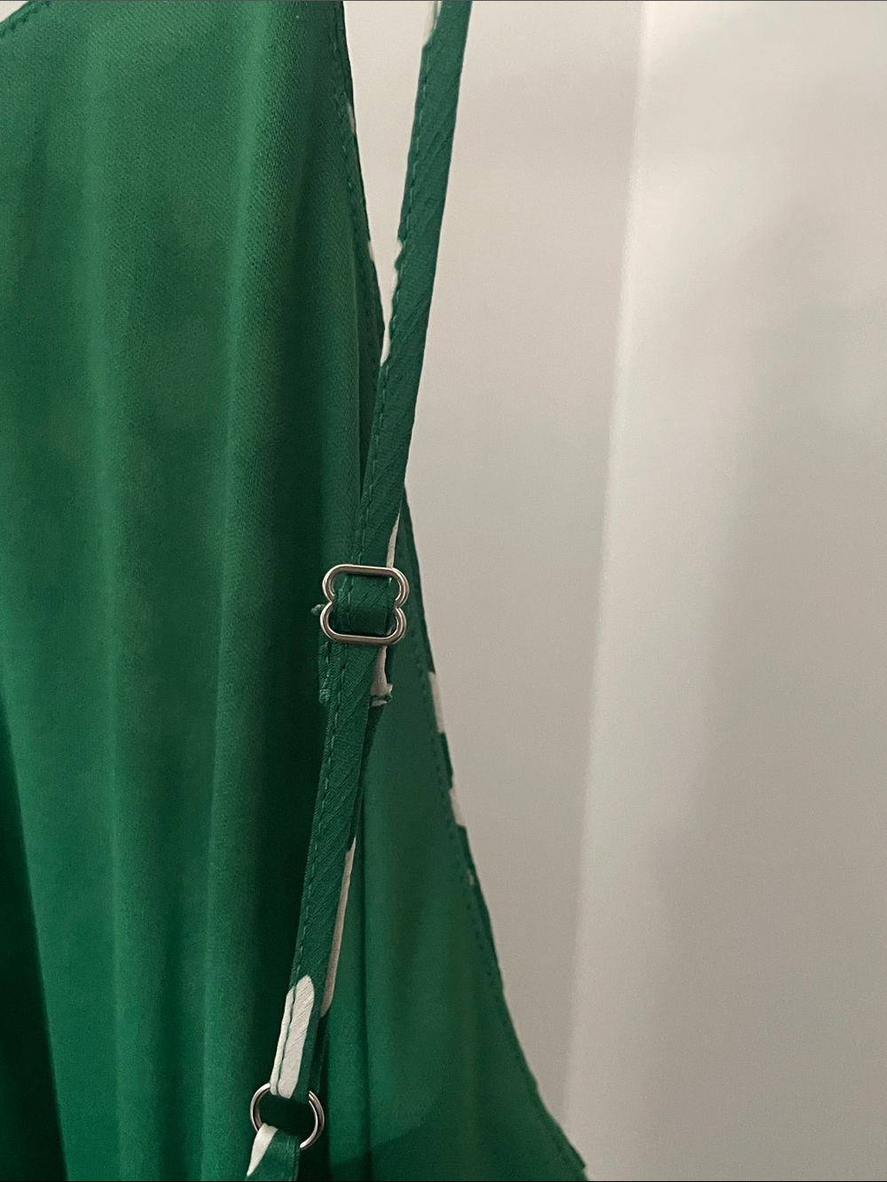 Betsey Johnson white polka dot and Green halter top dress - Picture 7 of 8